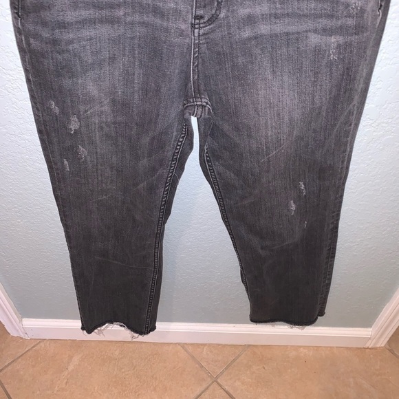 Anthropologie Pilcro Gray Relaxed Straight Leg Cropped Jeans size 30 - Picture 3 of 8